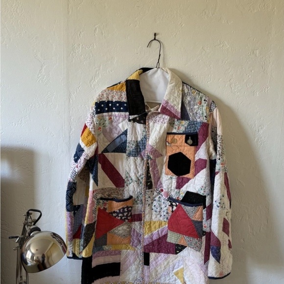 Colorful Patchwork Utility Jacket - Picture 1 of 7